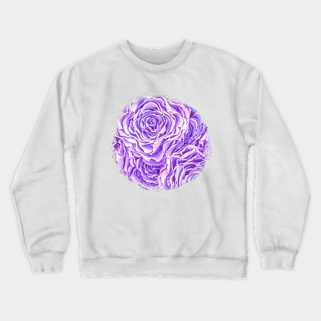 Light Purple Rose Crewneck Sweatshirt by Klssaginaw